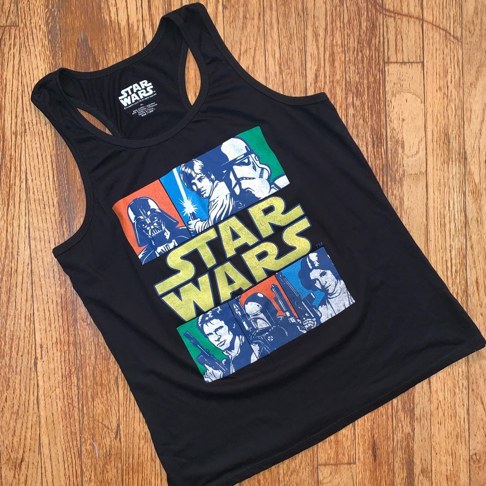 💫Black Star Wars Muscle T-Shirt
